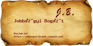 Jobbágyi Bogát névjegykártya